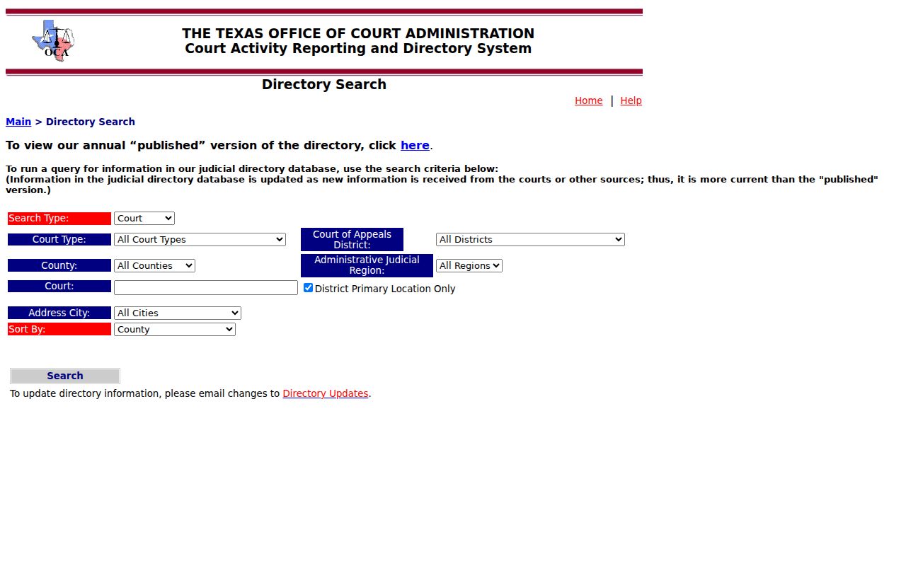 Kimble County court records directory filters