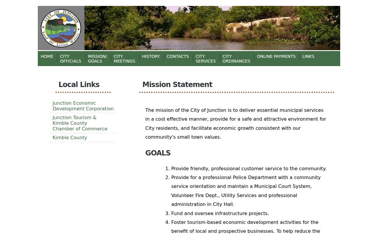 Junction city mission identifying its Municipal Court System